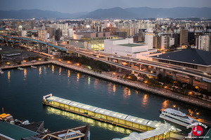 Vue proposée du haut de la Hakata Port Tower