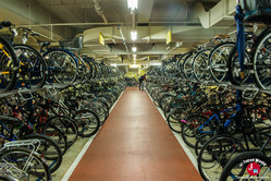 Exemple de parking souterrain de vélos à Fukuoka